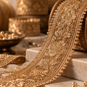 Gold Zari Border Lace